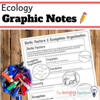 Preview of Ecosystem Worksheets.  Ecological relationships worksheets.  Digital and Print