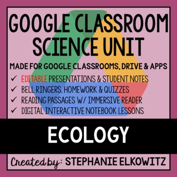Preview of Ecology and Ecosystems Google Classroom Lesson Bundle