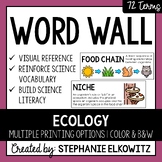 Ecology and Ecosystems Word Wall | Science Vocabulary