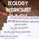 Ecology worksheet bundle: food chain and food web sub plan