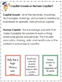 Economic Concepts:  Capital Goods Verses Human Capital SS6E3