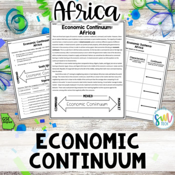 Preview of Economic Continuum in Africa Reading Packet (SS7E1, SS7E1b, SS7E1c) GSE Aligned