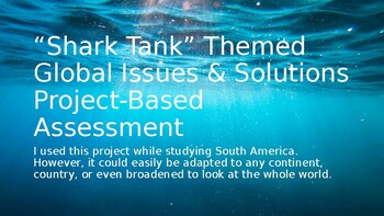 Preview of Economic & Environmental Issues: South America "Shark Tank" Style project