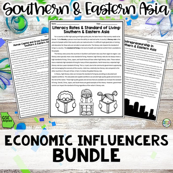 Preview of Economic Growth Factors BUNDLE Southern & Eastern Asia (SS7E9) GSE Aligned