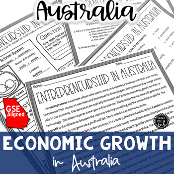 Preview of *6th Grade Georgia* Economic Growth Factors in Australia BUNDLE (SS6E12) GSE