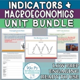 Macroeconomics & Economic Indicators Unit Bundle w/ Exam (