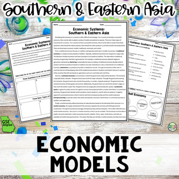Preview of Economic Models in Southern & Eastern Asia Reading Packet (SS7E7, SS7E7a) GSE