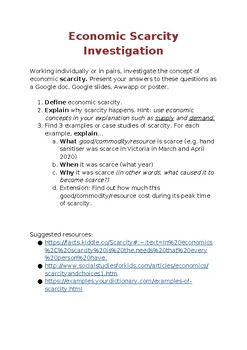 scarcity and economics case study #2 answer key