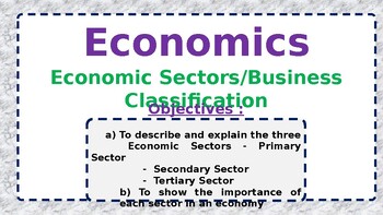 Preview of Economic Sectors / Business Classification Lesson