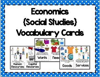 Preview of Economic {Socal Studies} Vocabulary Cards