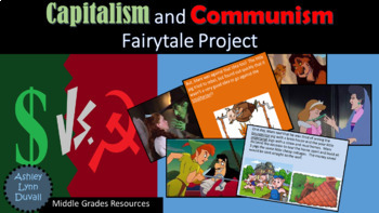 Preview of Economic Systems Capitalism vs. Communism Story Book Project & Ppt example