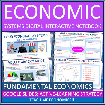 Preview of Economic Systems Digital Interactive Notebook Economics Google Slides Activity