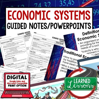 Preview of Economic Systems Guided Notes & PowerPoint, Economic Notes, Digital Learning