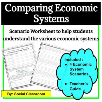 Preview of Economic Systems Scenario Worksheet w/ Teacher Guide