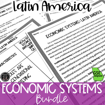Preview of Economic Systems in Latin America Reading Activity BUNDLE (SS6E1) GSE Aligned