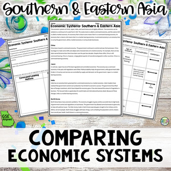 Preview of Economic Systems in Southern & Eastern Asia Reading Packet (SS7E7, SS7E7c) GSE