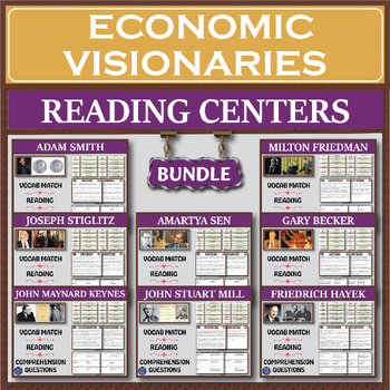 Preview of Economic Visionaries: Reading Centers Bundle