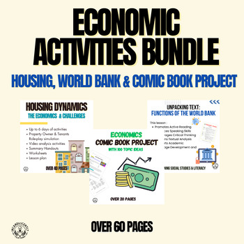 Preview of Economics Course BUNDLE:  Challenges of Housing, World Bank & Comic Book Project