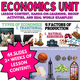 Economics | 44 Slides: Factors of Production! Full Unit & 