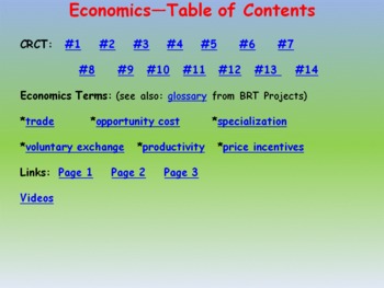 Preview of Economics 4th Grade CRCT Prep