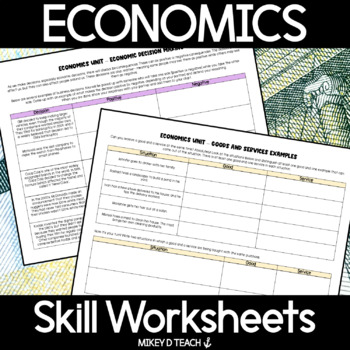 Preview of Economics Activities - Supply & Demand - Goods & Services - PRINT + DIGITAL