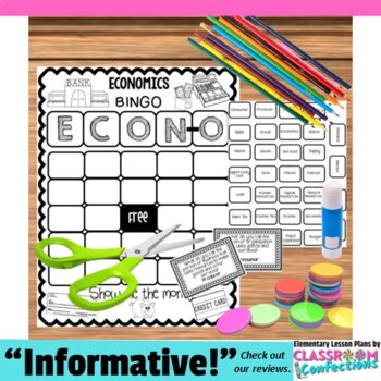 Preview of Economics BINGO Game Social Studies Game 3rd 4th 5th Grades