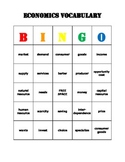 Economics Vocabulary Bingo Game