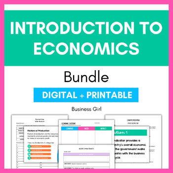 Preview of Introduction to Economics Unit Bundle for Business and Marketing