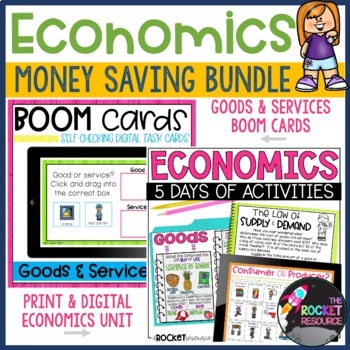 Preview of Economics BUNDLE Supply and Demand Worksheets Goods and Services Sort