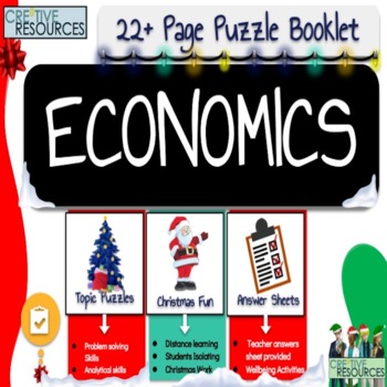 Preview of Economics Christmas Puzzle Work Booklet