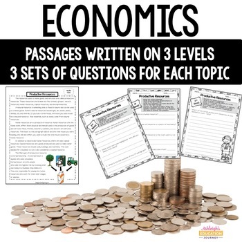 Preview of Economics Reading Passages and Questions | Print and Digital