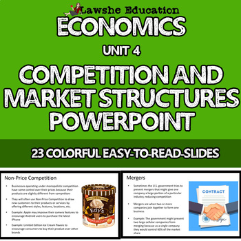 Preview of Economics Competition and Market Structures PowerPoint Class Discussion