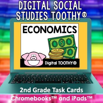 Preview of Economics Digital Social Studies Toothy® | producers and consumers 2nd grade