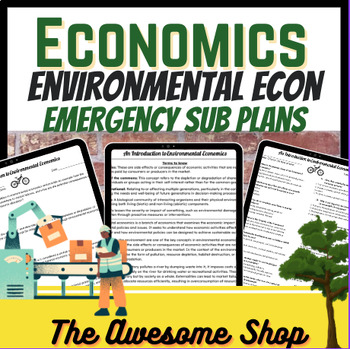 Preview of Economics Emergency Sub Plans : Introduction to Environmental Econ