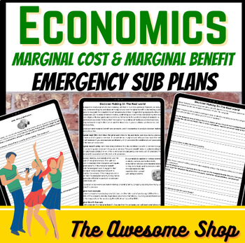 Preview of Economics Emergency Sub Plans : Marginal Cost & Marginal Benefit