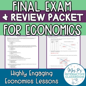 Preview of Economics Final Exam & Review Packet (Distance Learning!)