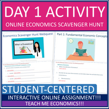 Preview of Economics First Day 1 Activity Intro to Economics Scavenger Hunt Webquest