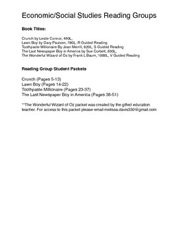 Preview of Economics Focused Book Groups