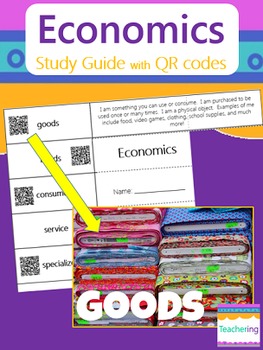 Preview of Economics Study Guide with QR Codes