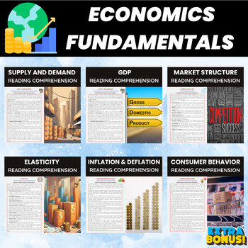 Preview of Economics Fundamentals Reading Comprehension Bundle | Basic Economic Concepts