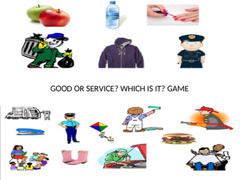 Preview of Economics- Good or Service? Which Is It?  Game