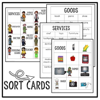 Goods and Services Sort by Lisa Taylor Teaching the Stars | TpT