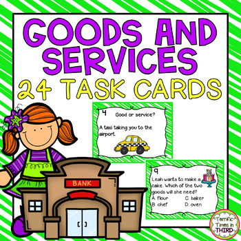 Preview of Economics Goods and Services Task Cards