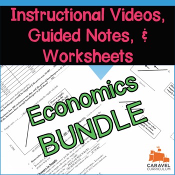 Preview of Economics Instructional Videos, Guided Notes, and Worksheets Bundle