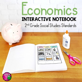 Preview of Economics Interactive Notebook for 2nd Grade Social Studies Financial Literacy