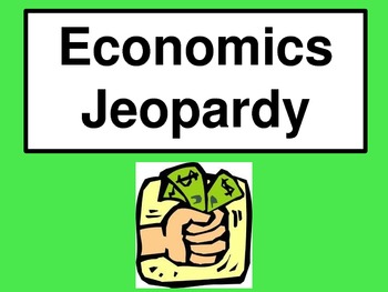 Preview of Economics Jeopardy (Second Grade)