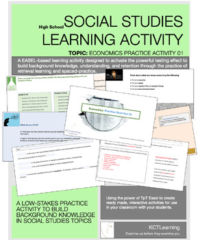 Preview of Economics Learning Activity: ECONOMICS 01 (Canadian Curriculums)