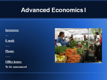Preview of Economics Lesson - basic introduction