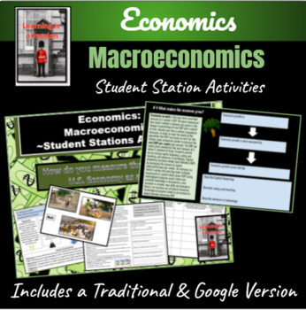Preview of Economics | Macroeconomics |The Health of the Economy | Student Activities