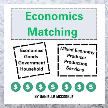 Preview of Economics Matching Vocabulary Terminology
